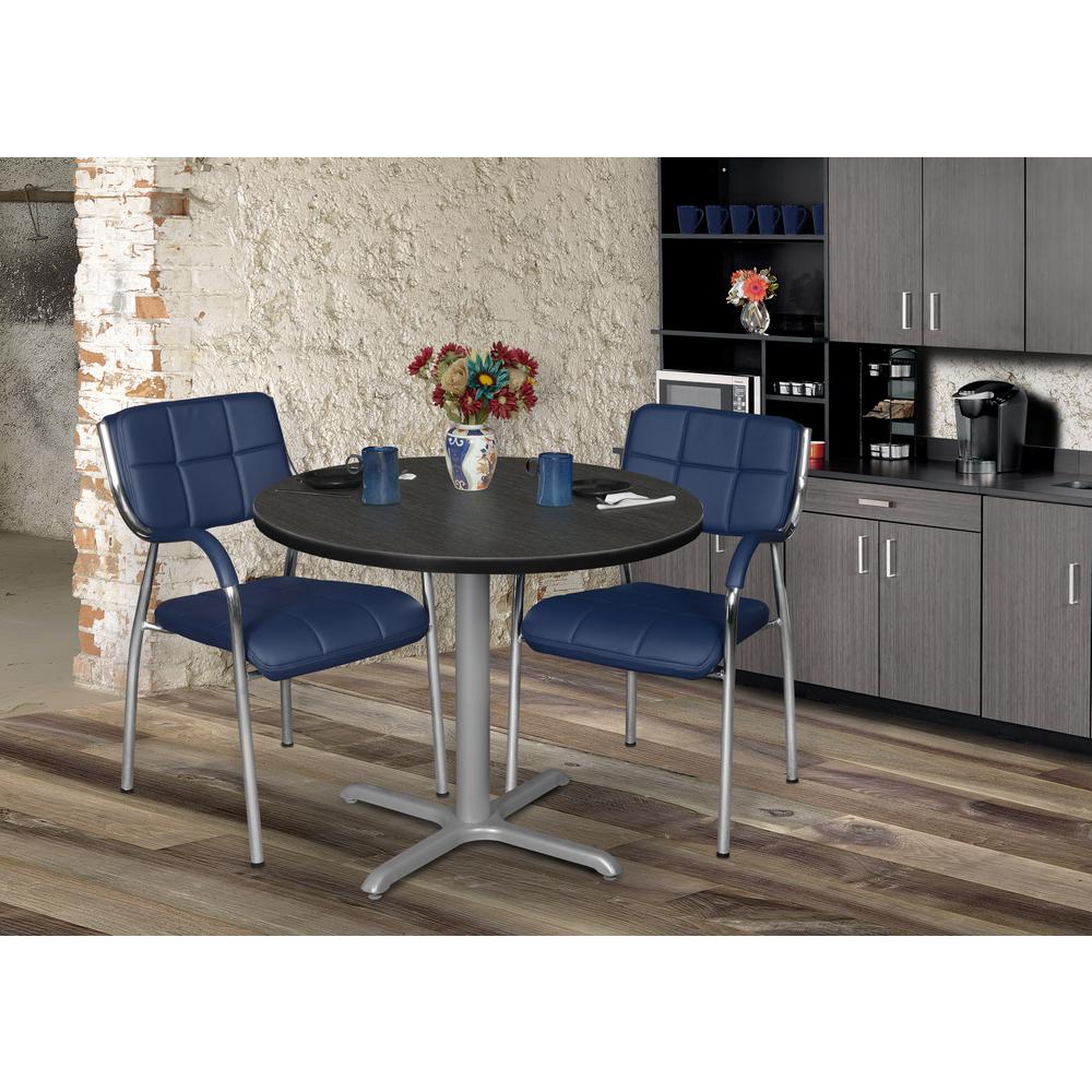 Regency Cain 36 in. Medium Round X-Base Breakroom Table. Picture 3
