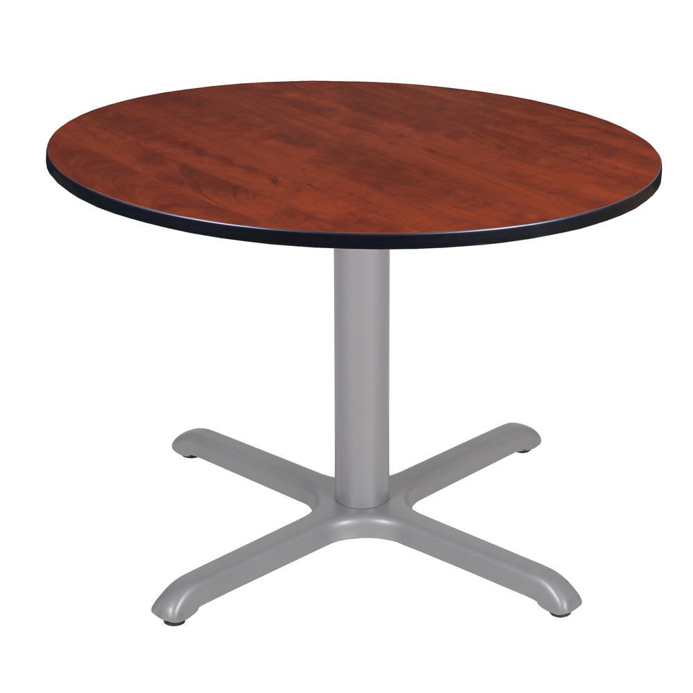 Via 48" Round X-Base Table- Cherry/Grey. Picture 1