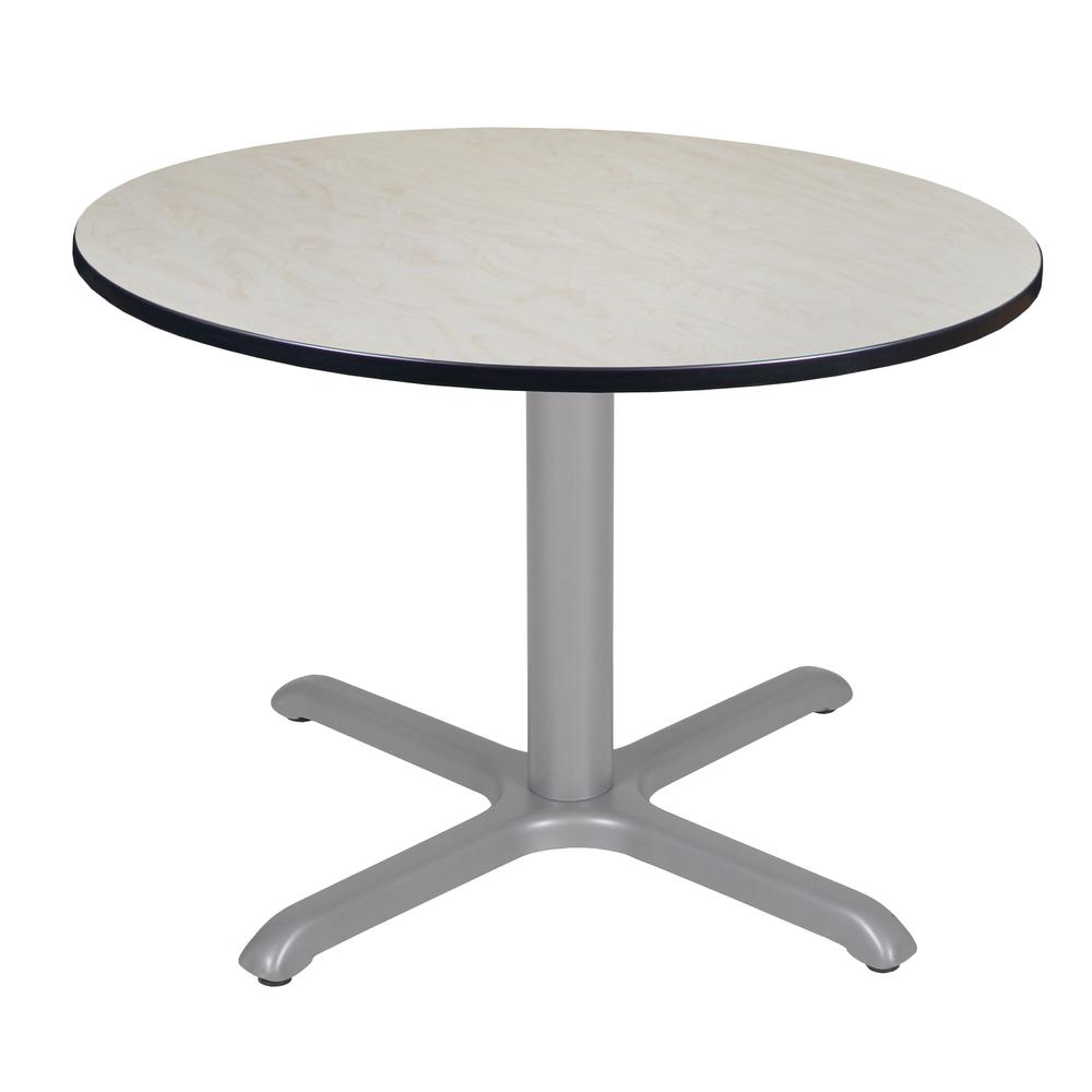 Via 48" Round X-Base Table- Maple/Grey. Picture 1