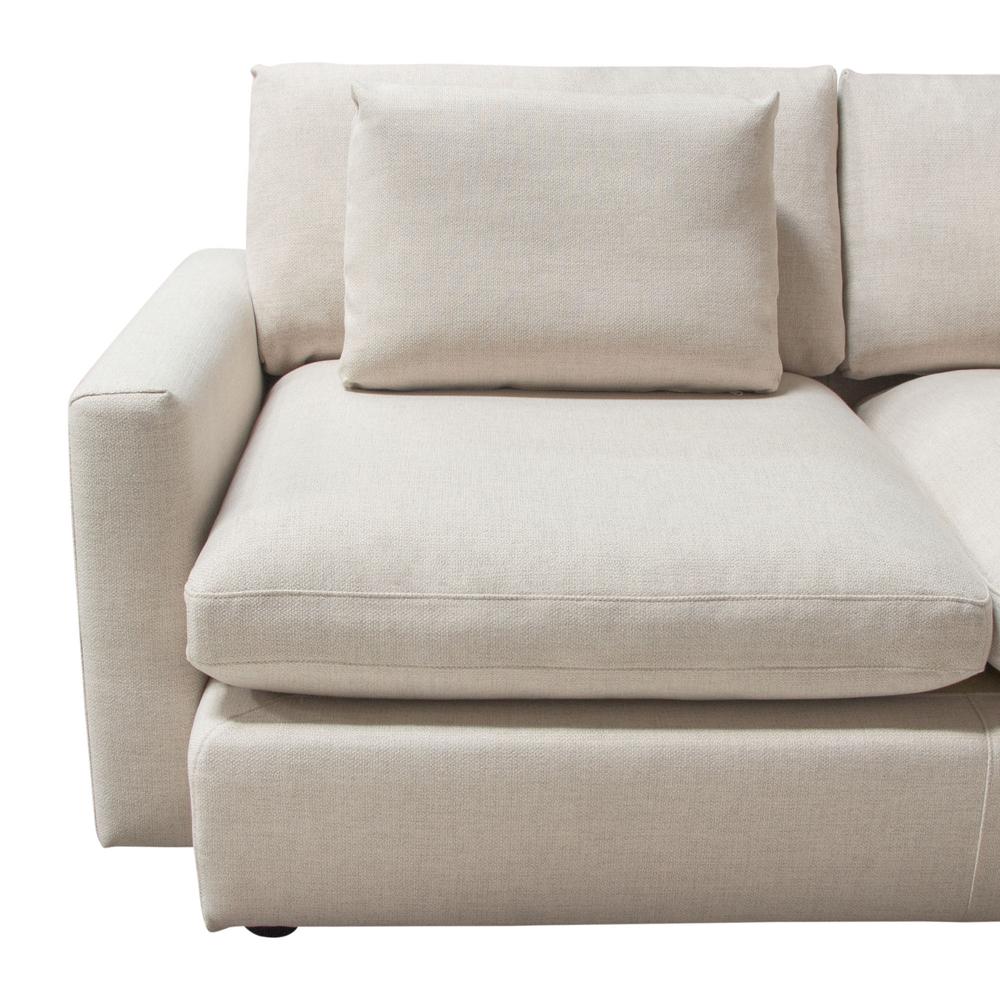 Arcadia 2PC Reversible Chaise Sectional w/ Feather Down Seating in Cream Fabric by Diamond Sofa. Picture 41