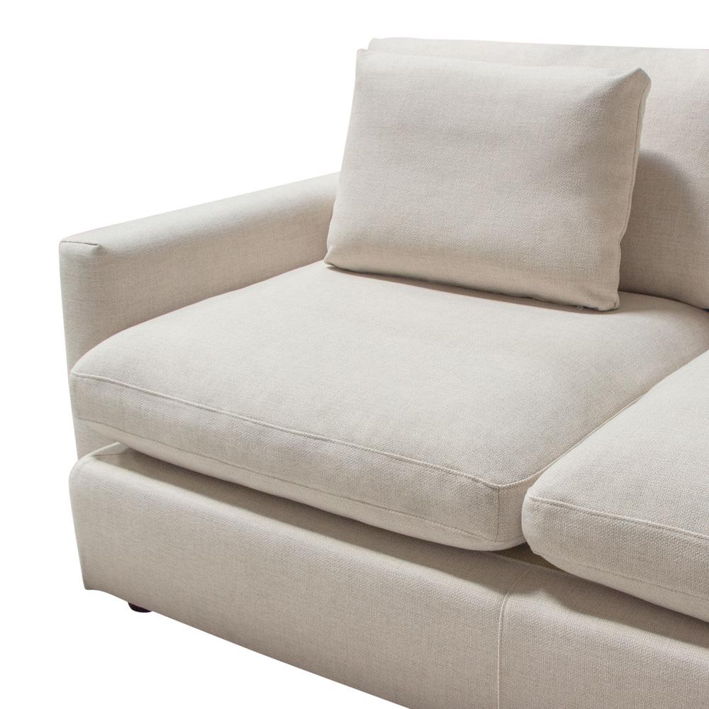 Arcadia 2PC Reversible Chaise Sectional w/ Feather Down Seating in Cream Fabric by Diamond Sofa. Picture 33