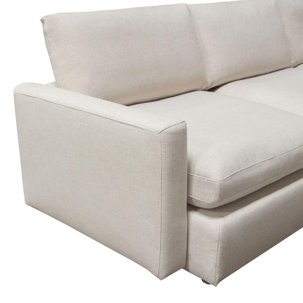 Arcadia 2PC Reversible Chaise Sectional w/ Feather Down Seating in Cream Fabric by Diamond Sofa. Picture 35