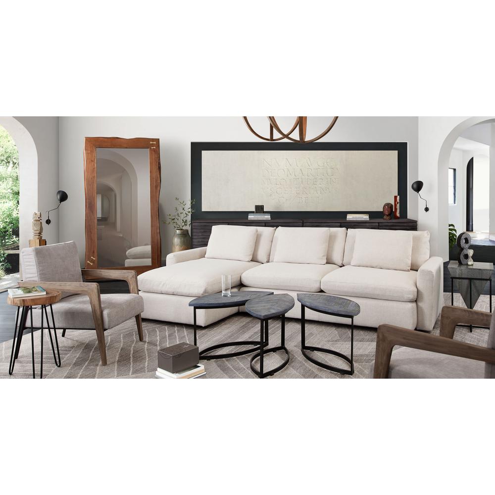 Arcadia 2PC Reversible Chaise Sectional w/ Feather Down Seating in Cream Fabric by Diamond Sofa. Picture 28