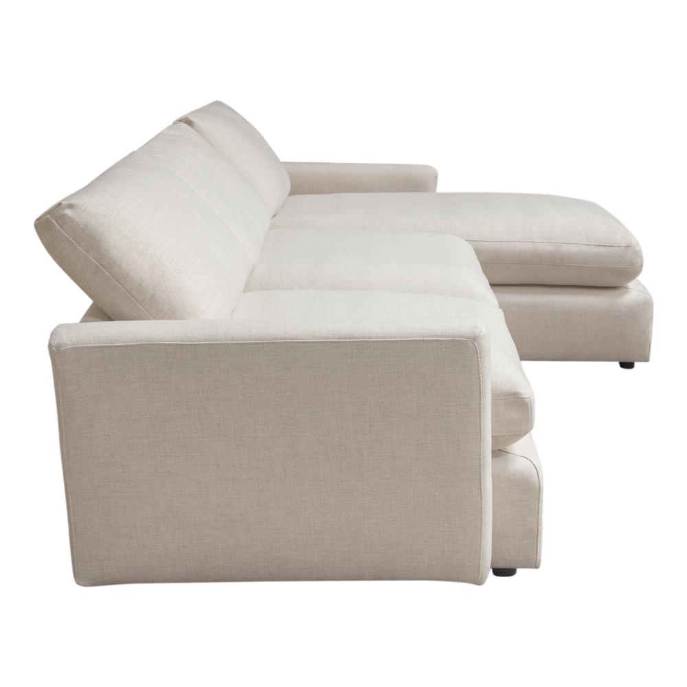 Arcadia 2PC Reversible Chaise Sectional w/ Feather Down Seating in Cream Fabric by Diamond Sofa. Picture 30