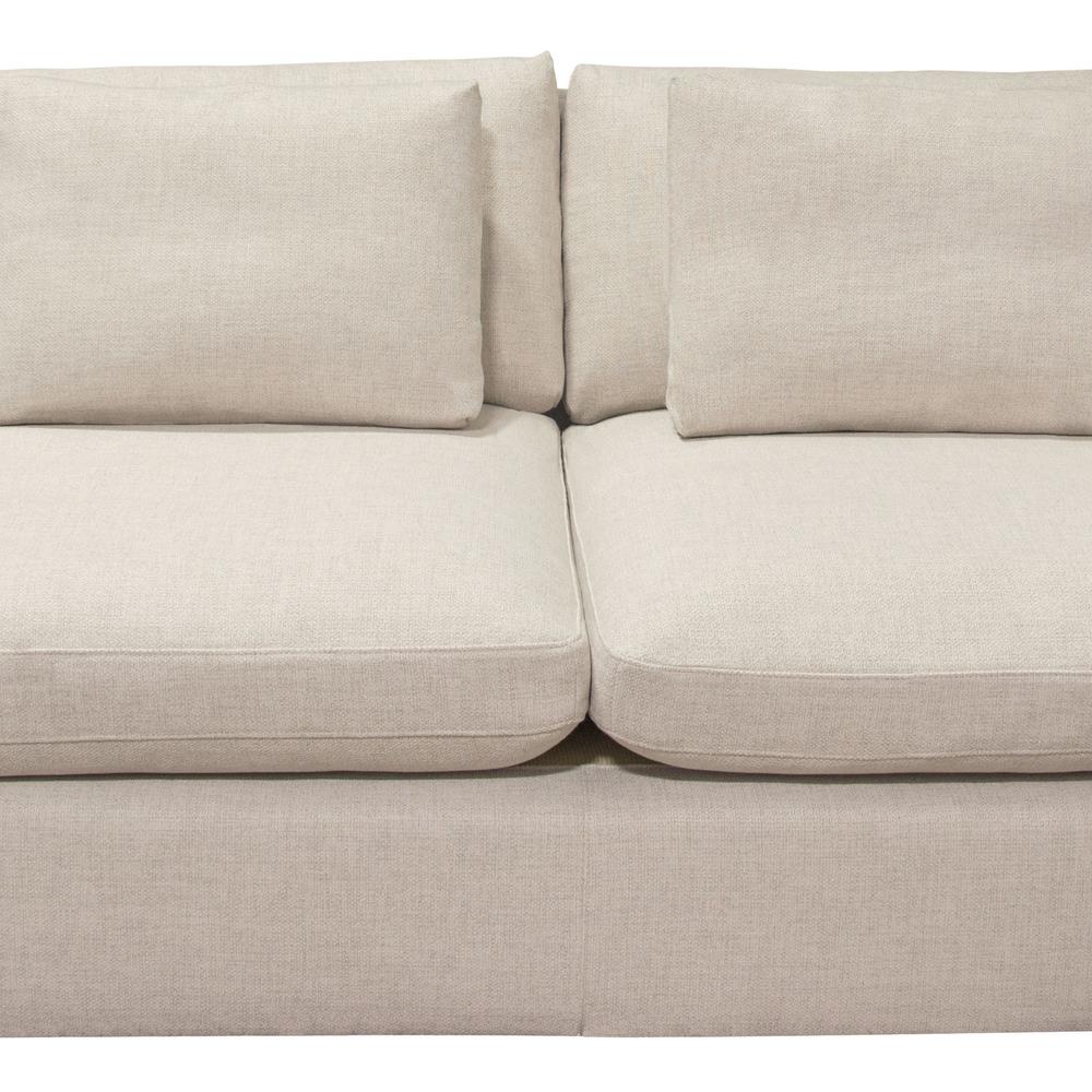 Arcadia 3PC Corner Sectional w/ Feather Down Seating in Cream Fabric by Diamond Sofa. Picture 15