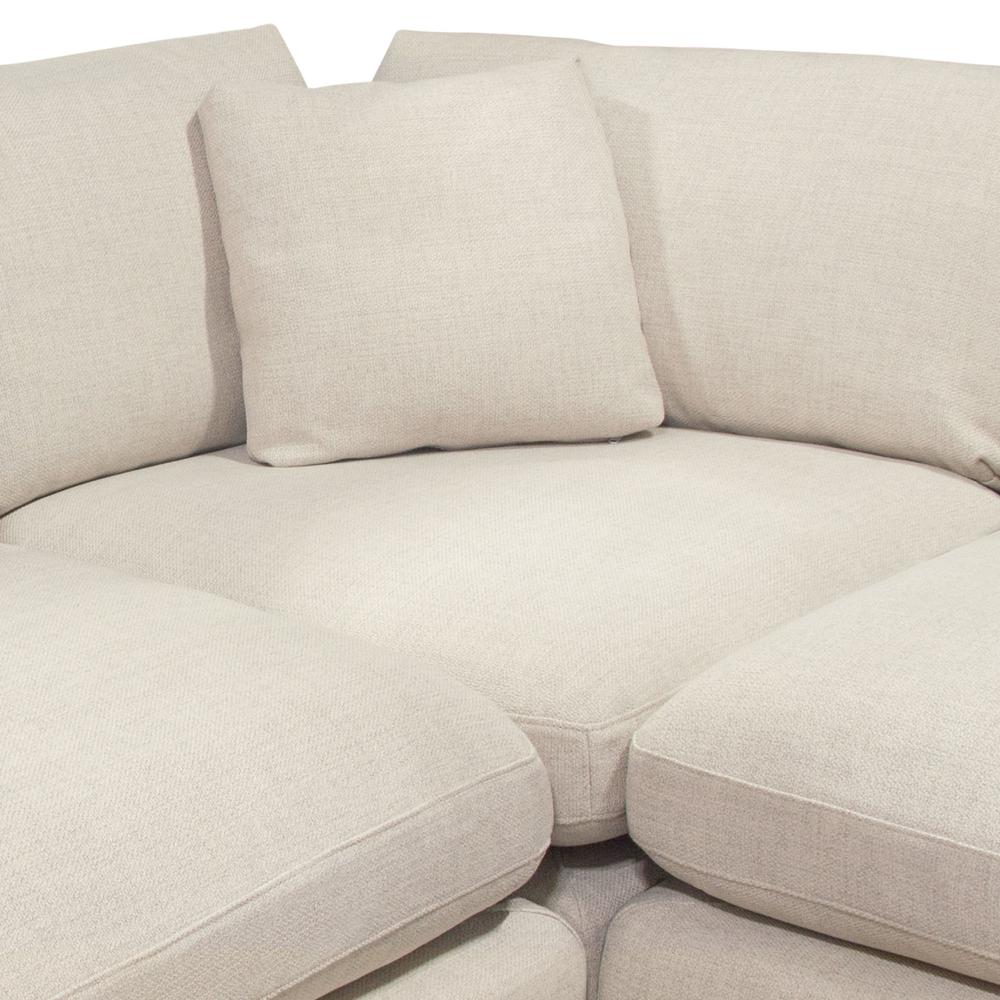 Arcadia 3PC Corner Sectional w/ Feather Down Seating in Cream Fabric by Diamond Sofa. Picture 22