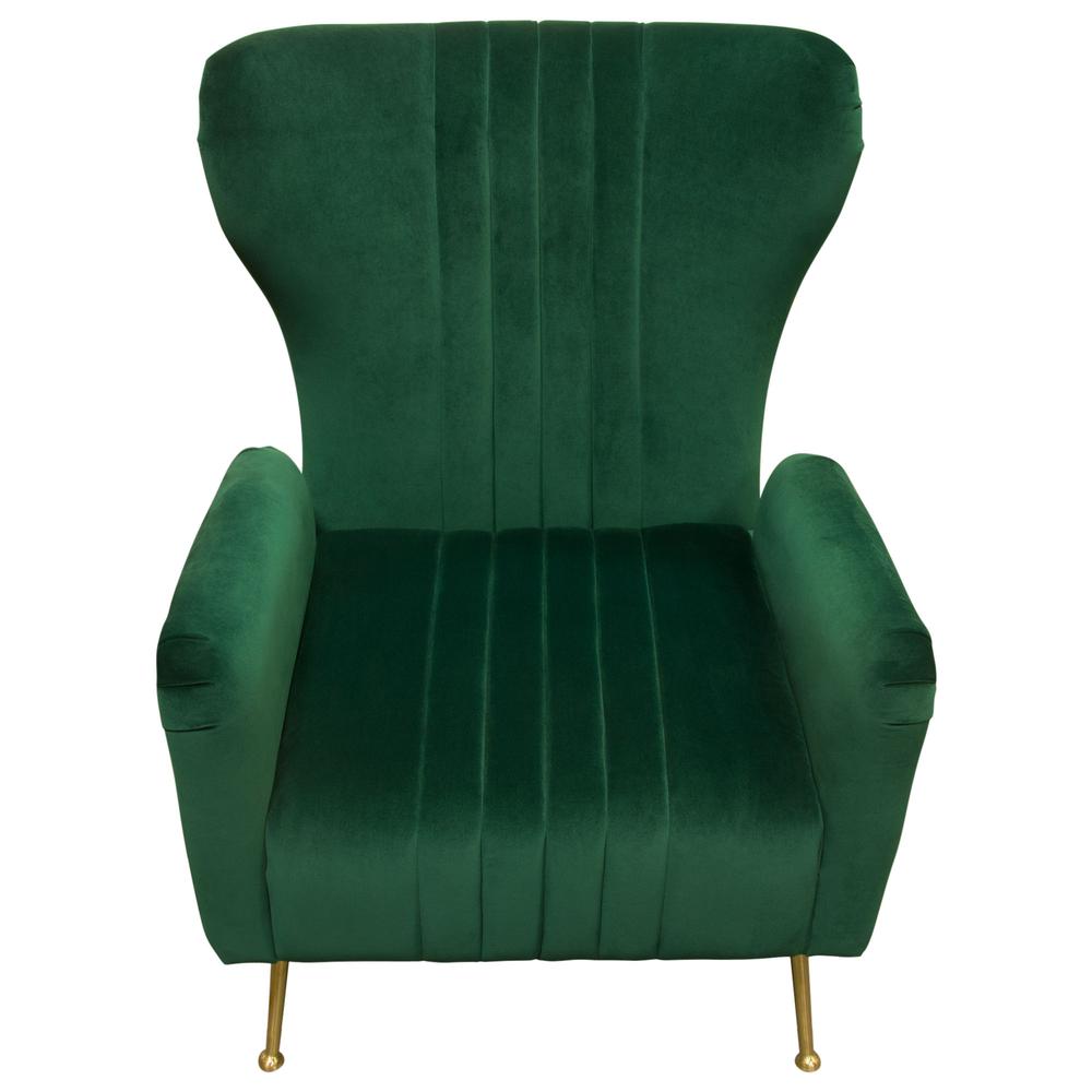 Ava Chair in Emerald Green Velvet w/ Gold Leg by Diamond Sofa. Picture 23
