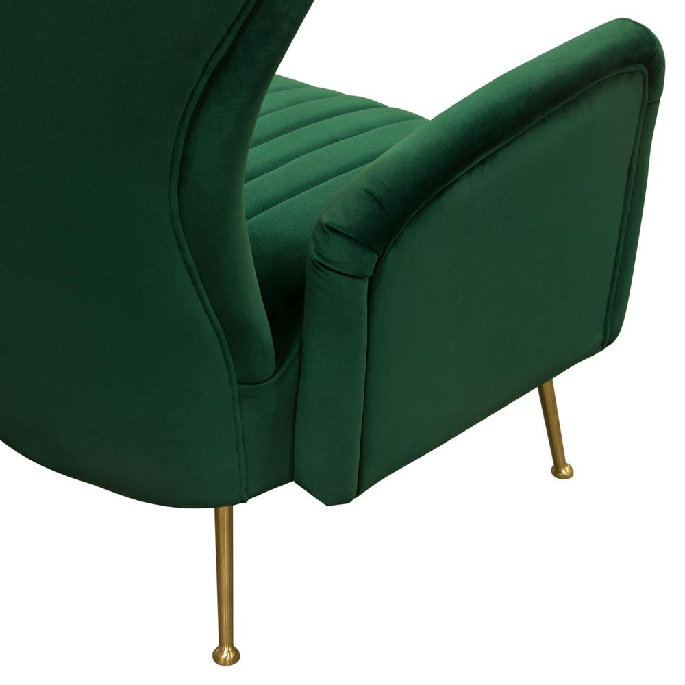 Ava Chair in Emerald Green Velvet w/ Gold Leg by Diamond Sofa. Picture 20