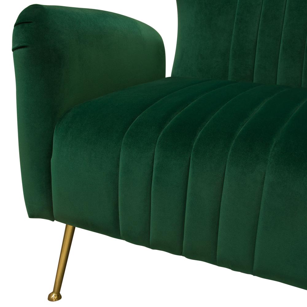 Ava Chair in Emerald Green Velvet w/ Gold Leg by Diamond Sofa. Picture 18