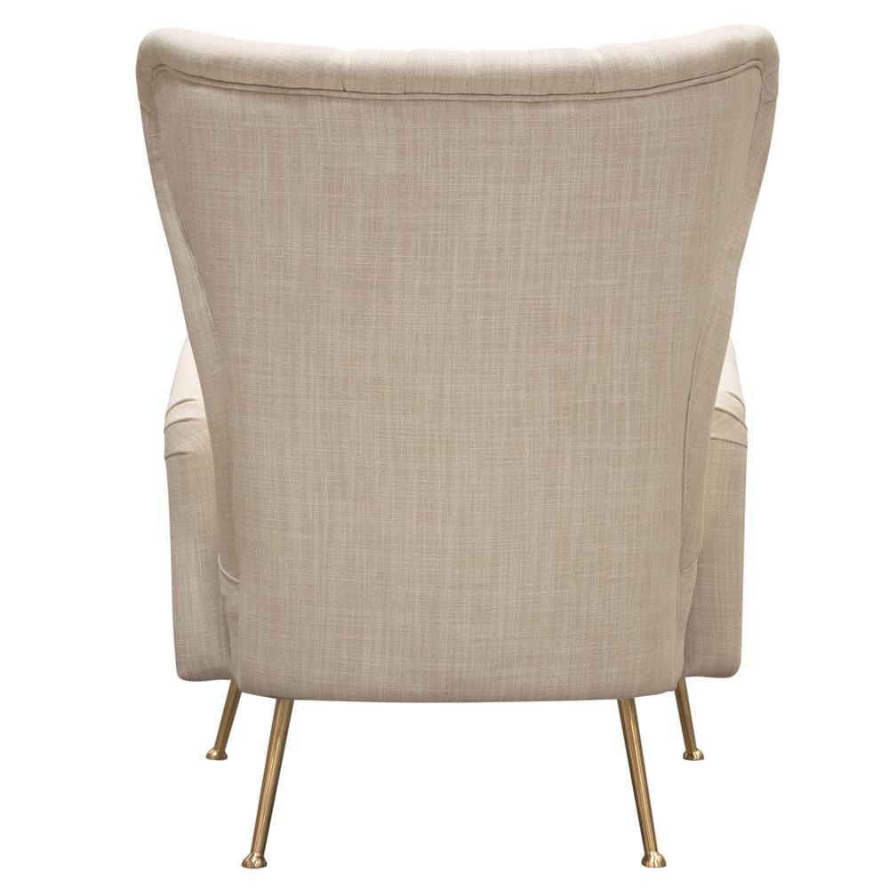 Ava Chair in Sand Linen Fabric w/ Gold Leg by Diamond Sofa. Picture 17