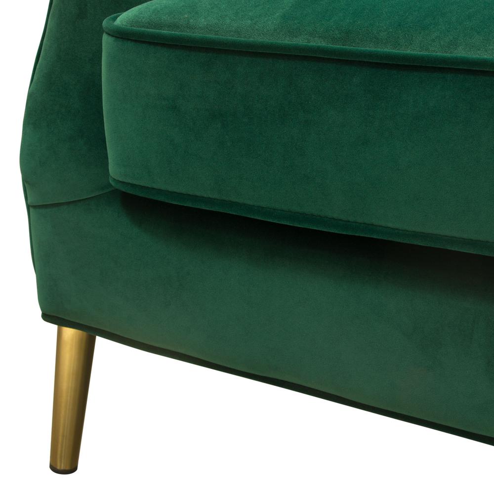 Ava Sofa in Emerald Green Velvet w/ Gold Leg by Diamond Sofa. Picture 25