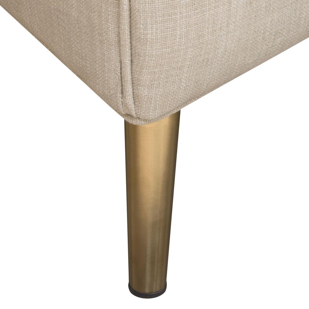 Ava Sofa in Sand Linen Fabric w/ Gold Leg by Diamond Sofa. Picture 33
