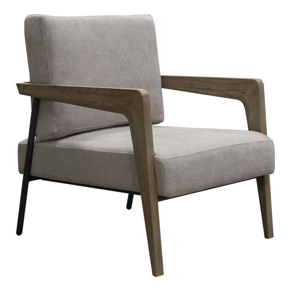 Blair Accent Chair in Grey Fabric with Curved Wood Leg Detail by Diamond Sofa. Picture 26
