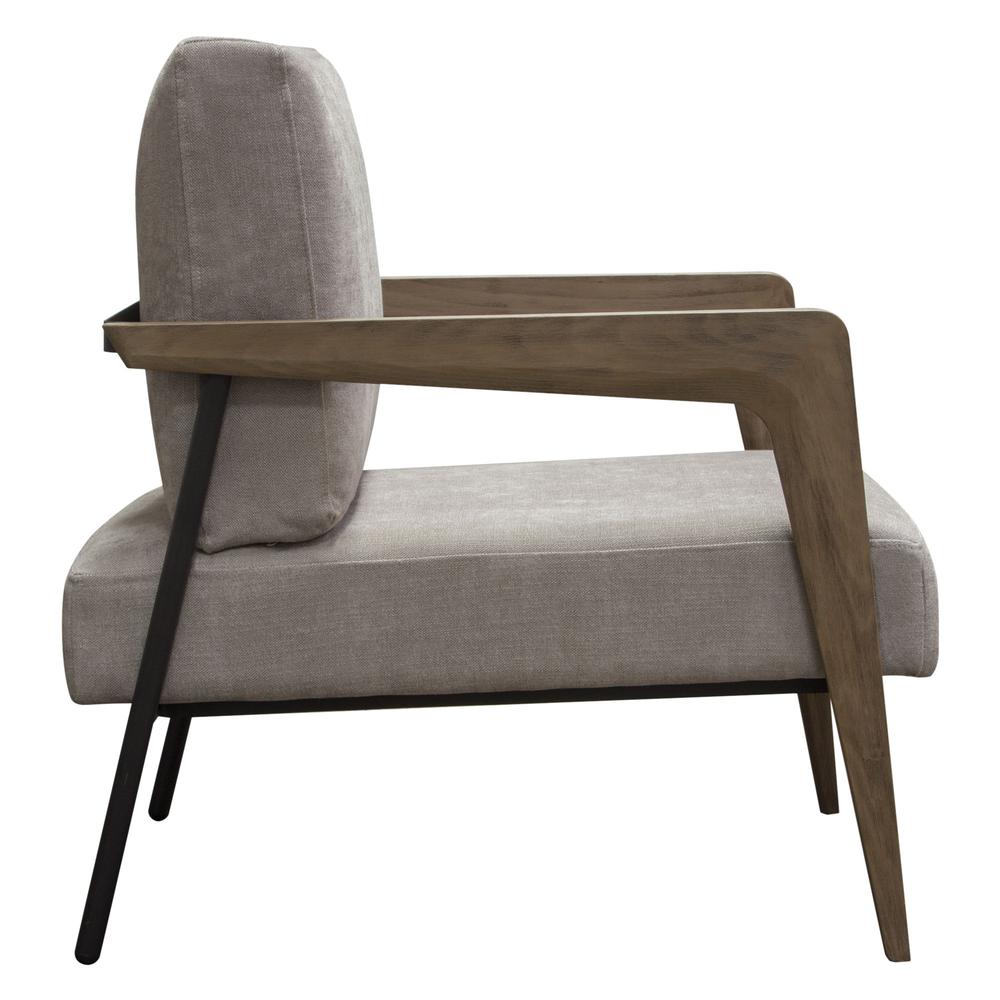 Blair Accent Chair in Grey Fabric with Curved Wood Leg Detail by Diamond Sofa. Picture 24