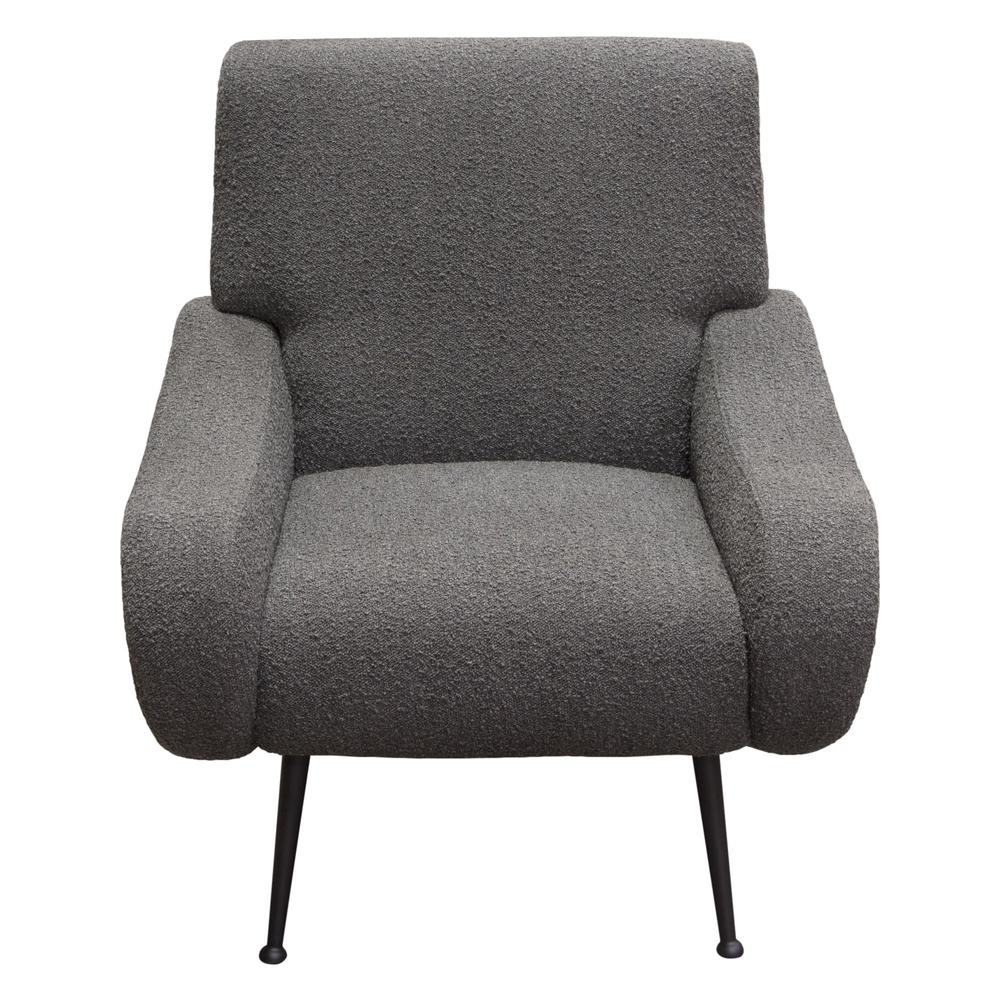 Cameron Accent Chair in Chair Boucle Textured Fabric w/ Black Leg by Diamond Sofa. Picture 20