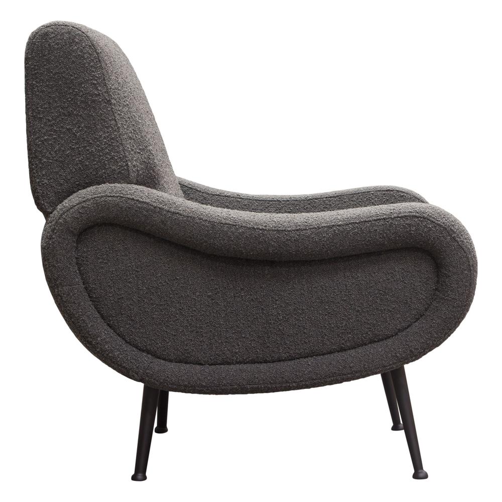 Cameron Accent Chair in Chair Boucle Textured Fabric w/ Black Leg by Diamond Sofa. Picture 14