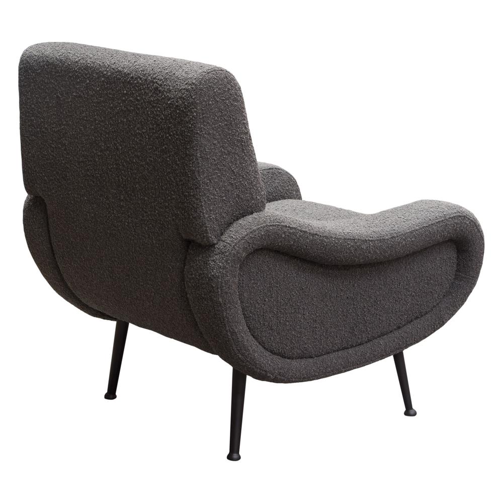 Cameron Accent Chair in Chair Boucle Textured Fabric w/ Black Leg by Diamond Sofa. Picture 15