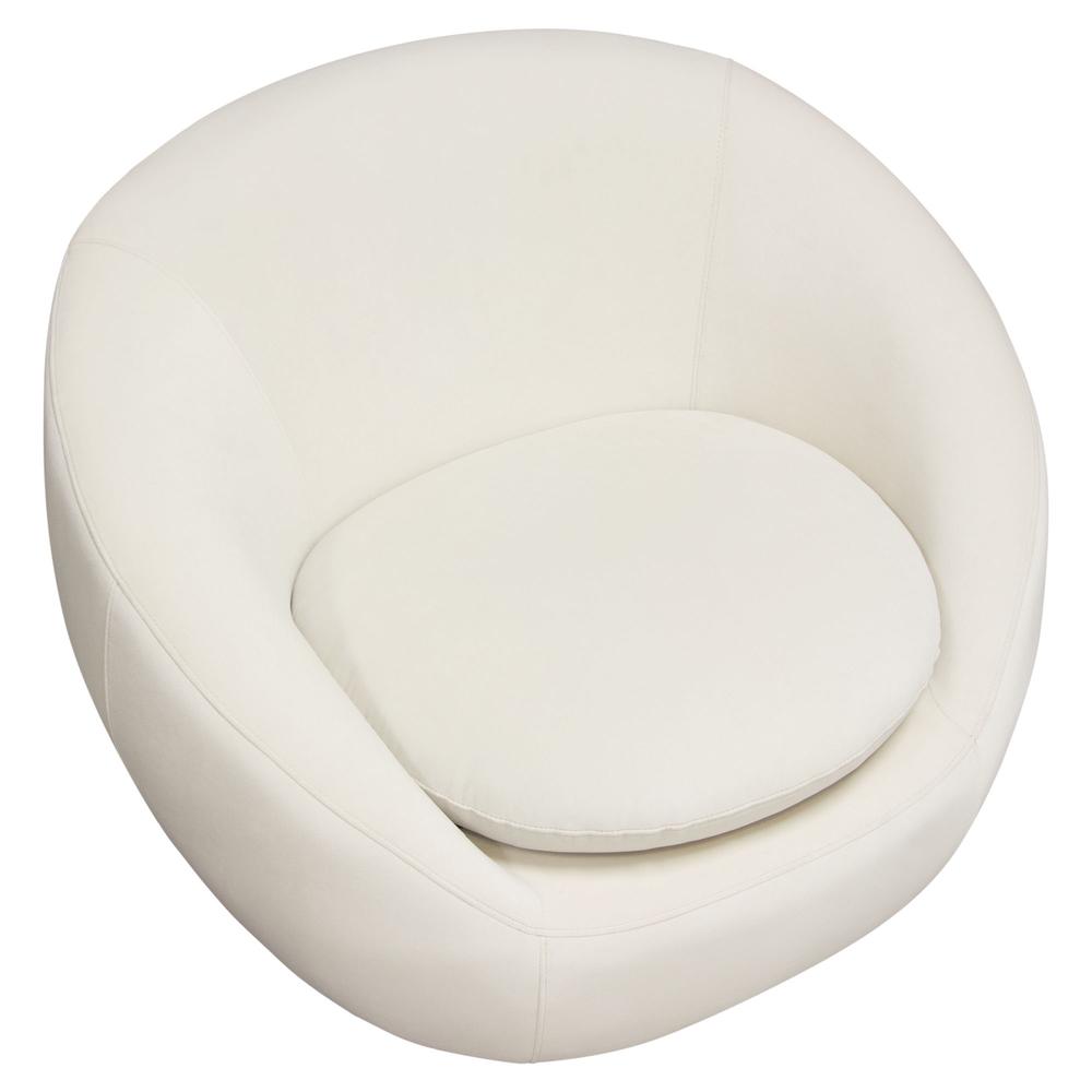 Celine Swivel Accent Chair in Light Cream Velvet w/ Brushed Gold Accent Band by Diamond Sofa. Picture 34