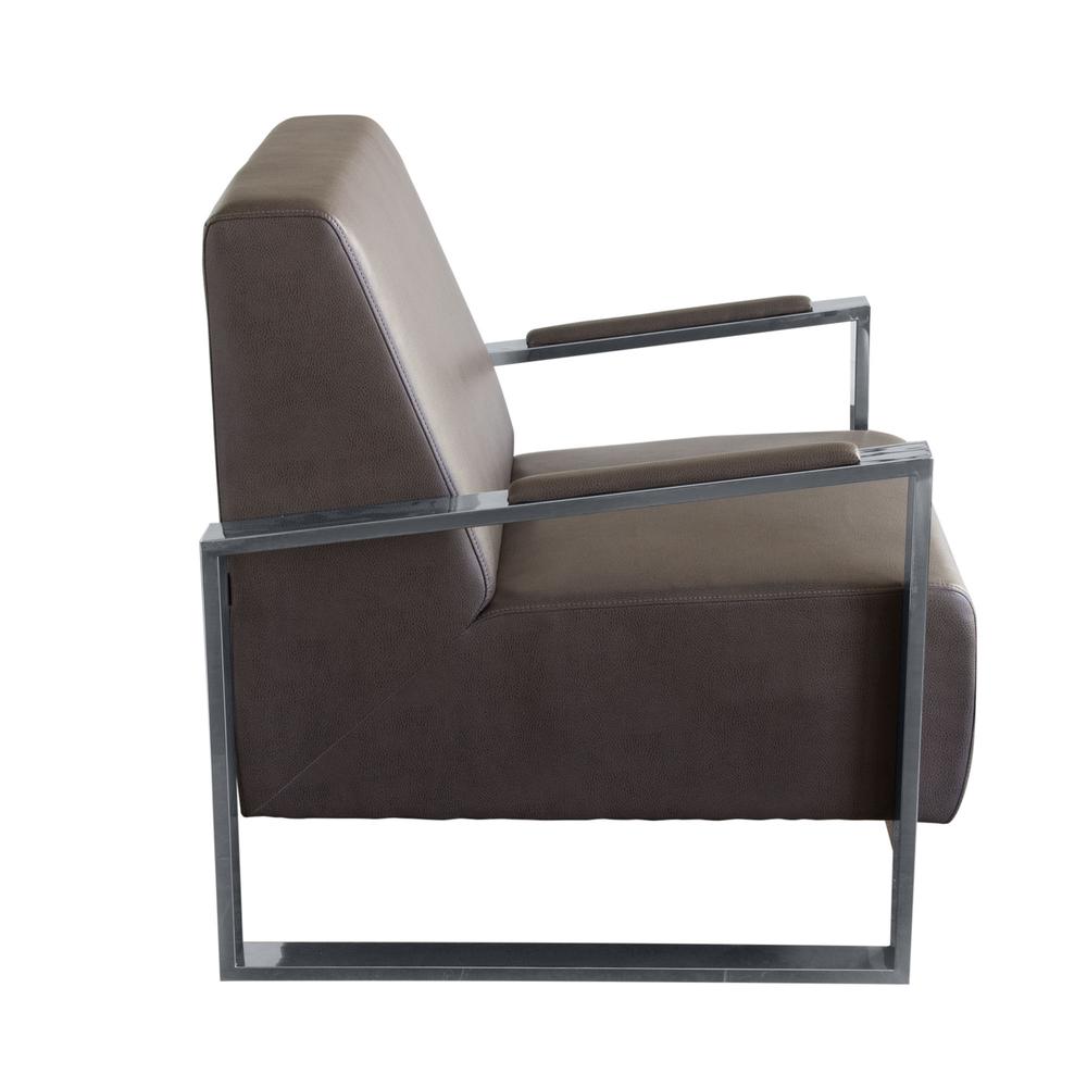 Century Accent Chair w/ Stainless Steel Frame by Diamond Sofa - Elephant Grey. Picture 9