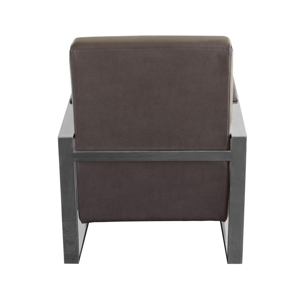 Century Accent Chair w/ Stainless Steel Frame by Diamond Sofa - Elephant Grey. Picture 12