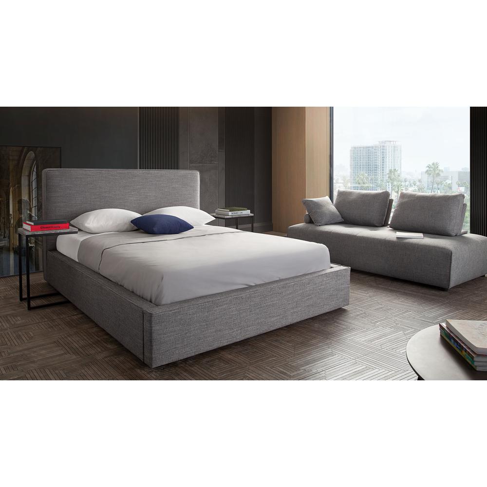 Cloud 43" Low Profile Eastern King Bed in Grey Fabric by Diamond Sofa. Picture 21