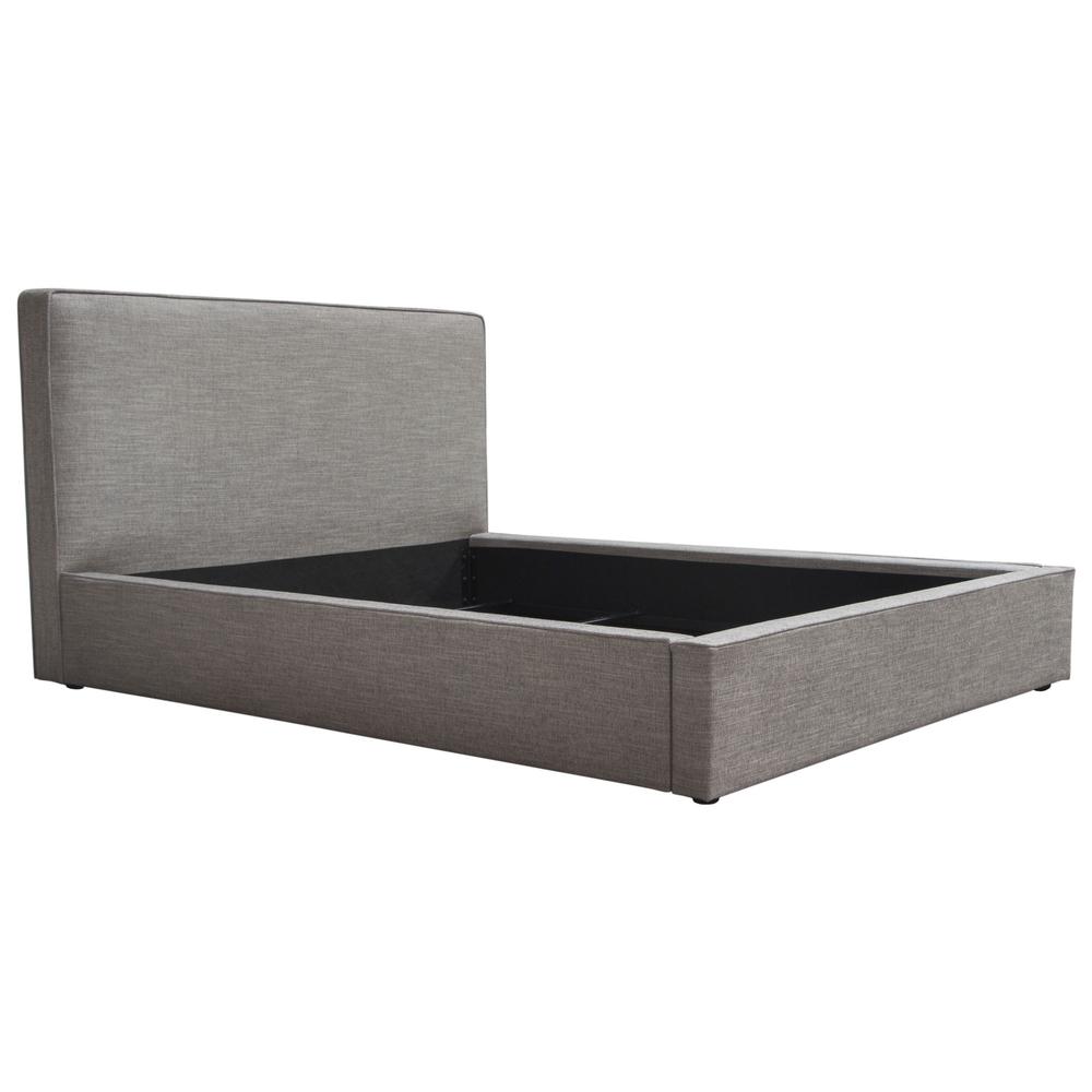 Cloud 43" Low Profile Eastern King Bed in Grey Fabric by Diamond Sofa. Picture 36