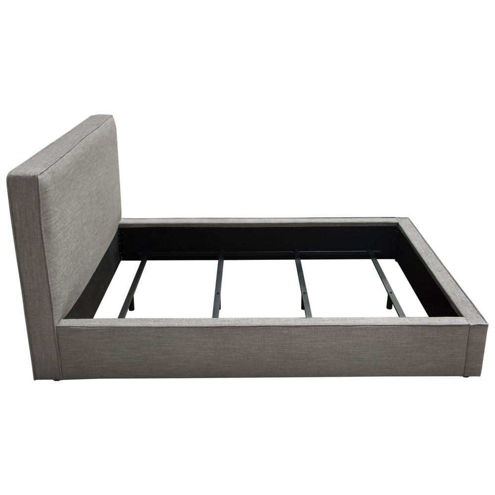 Cloud 43" Low Profile Eastern King Bed in Grey Fabric by Diamond Sofa. Picture 27