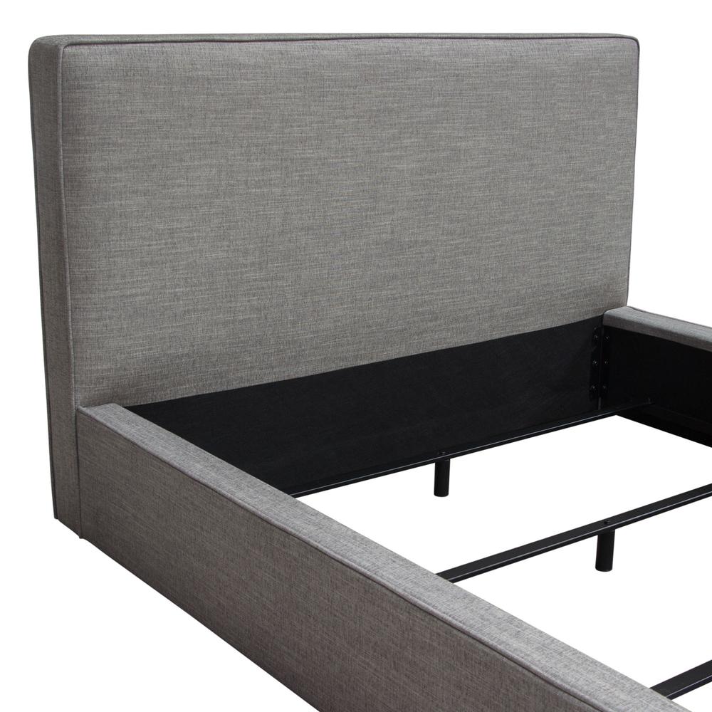 Cloud 43" Low Profile Eastern King Bed in Grey Fabric by Diamond Sofa. Picture 35