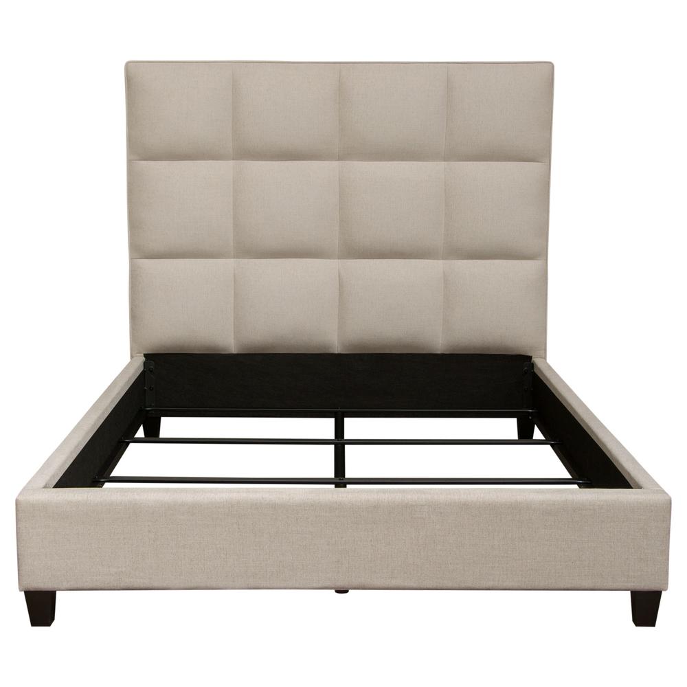 Devon Grid Tufted Eastern King Bed in Sand Fabric by Diamond Sofa. Picture 36