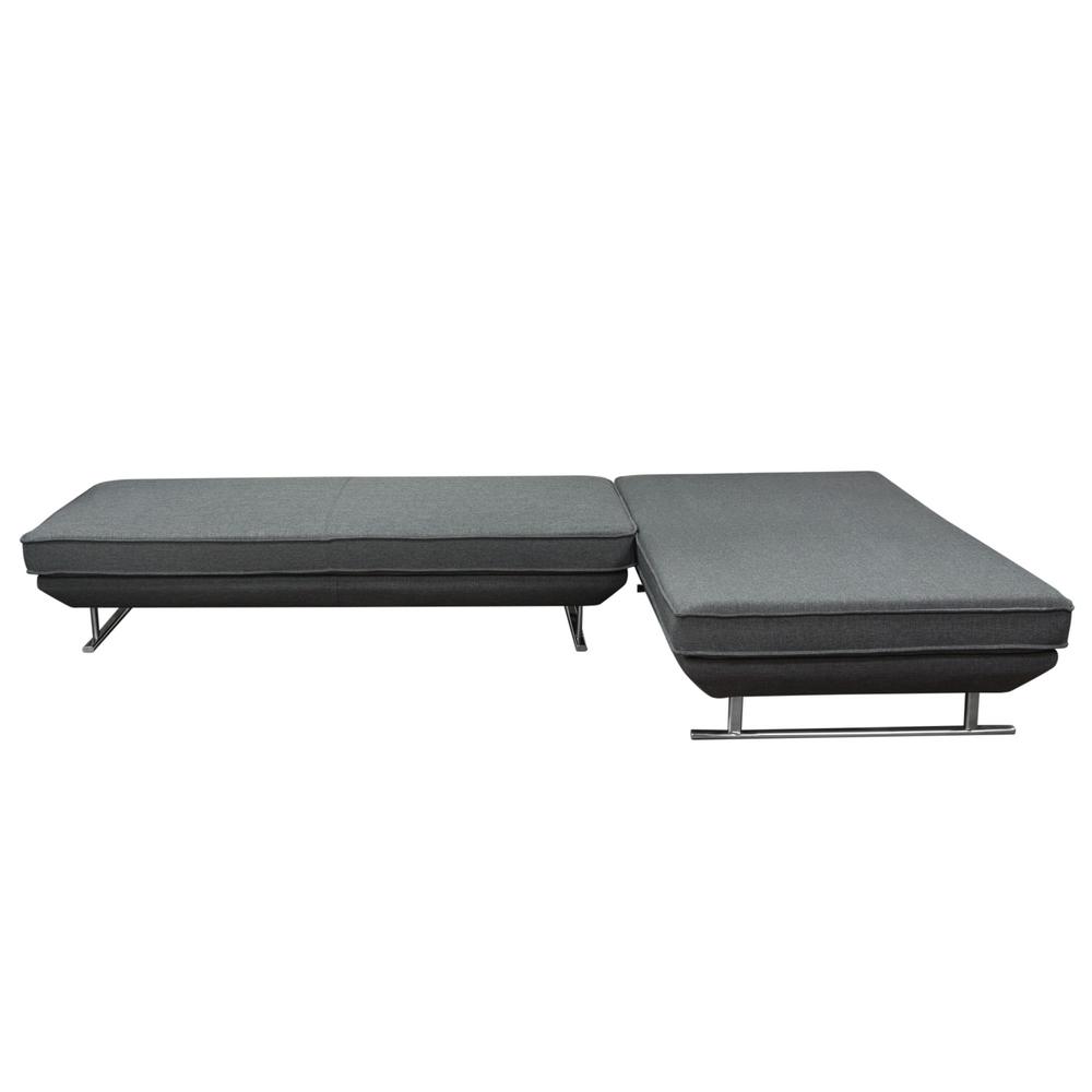 Dolce 2PC Lounge Seating Platforms with Moveable Backrest Supports by Diamond Sofa - Grey Fabric. Picture 28