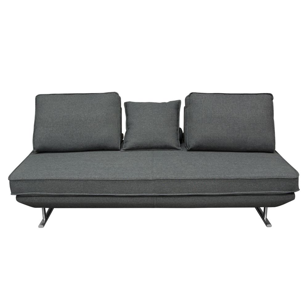 Dolce Lounge Seating Platform with Moveable Backrest Supports by Diamond Sofa - Grey Fabric. Picture 1