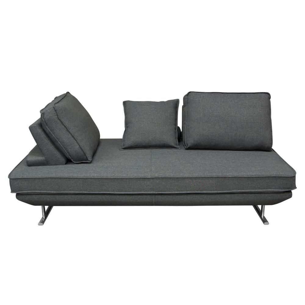 Dolce Lounge Seating Platform with Moveable Backrest Supports by Diamond Sofa - Grey Fabric. Picture 27