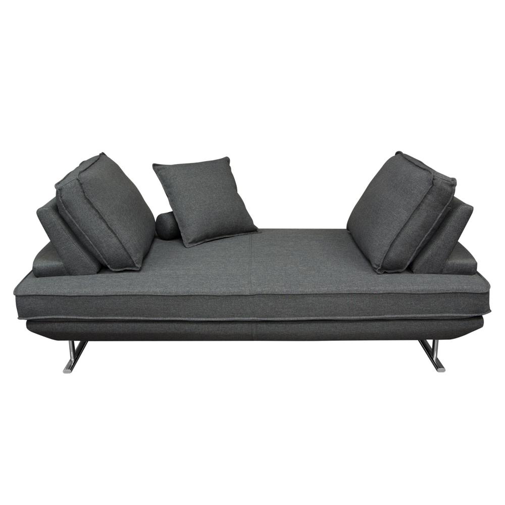 Dolce Lounge Seating Platform with Moveable Backrest Supports by Diamond Sofa - Grey Fabric. Picture 21