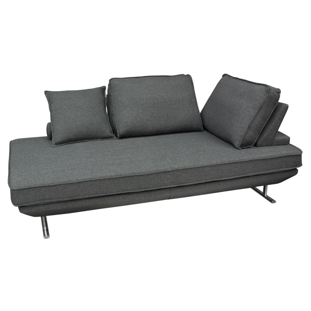 Dolce Lounge Seating Platform with Moveable Backrest Supports by Diamond Sofa - Grey Fabric. Picture 17