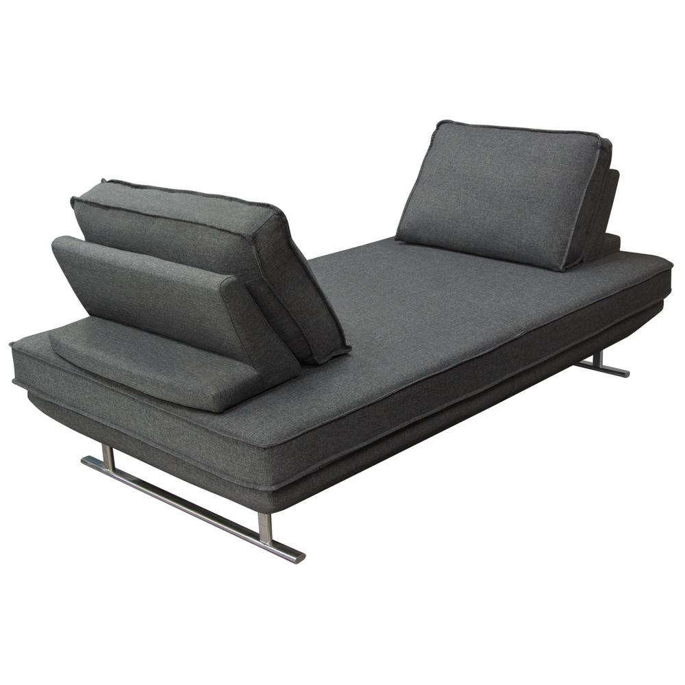 Dolce Lounge Seating Platform with Moveable Backrest Supports by Diamond Sofa - Grey Fabric. Picture 16