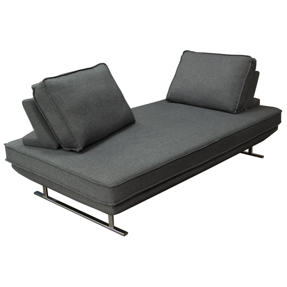 Dolce Lounge Seating Platform with Moveable Backrest Supports by Diamond Sofa - Grey Fabric. Picture 24