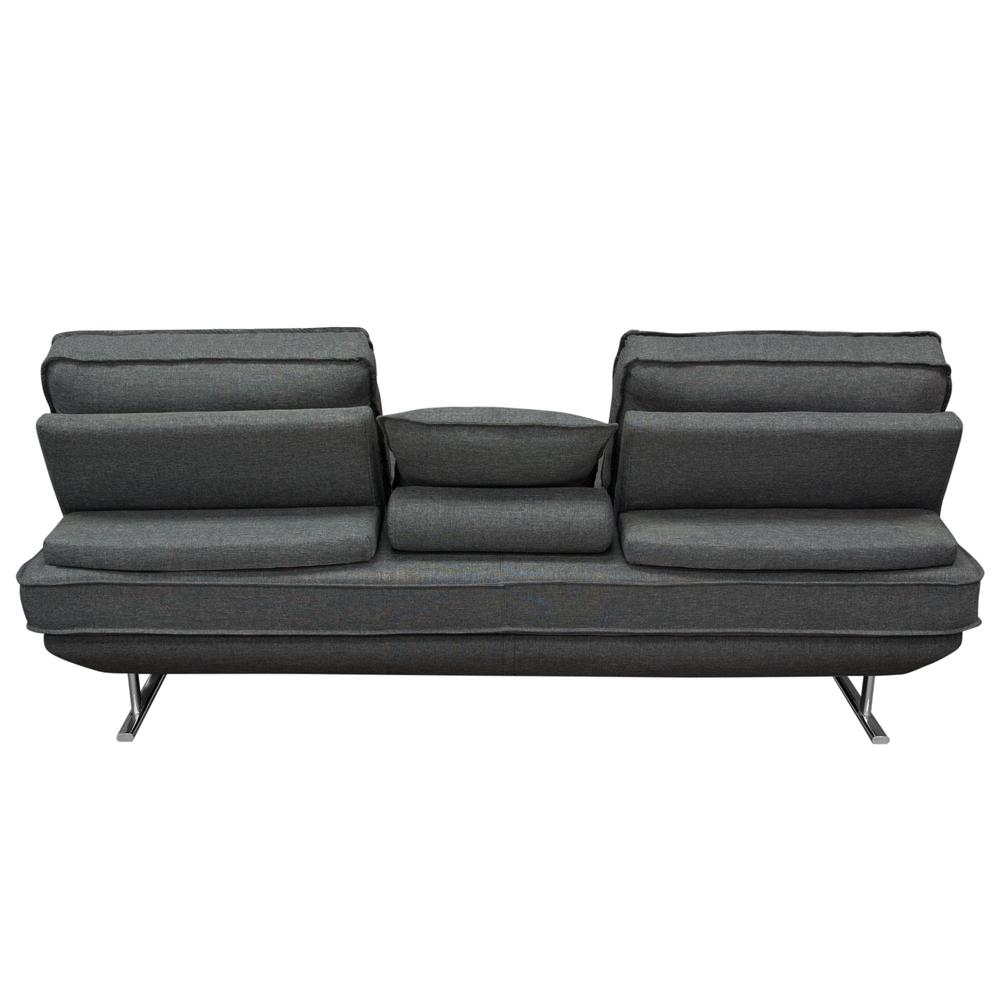 Dolce Lounge Seating Platform with Moveable Backrest Supports by Diamond Sofa - Grey Fabric. Picture 19