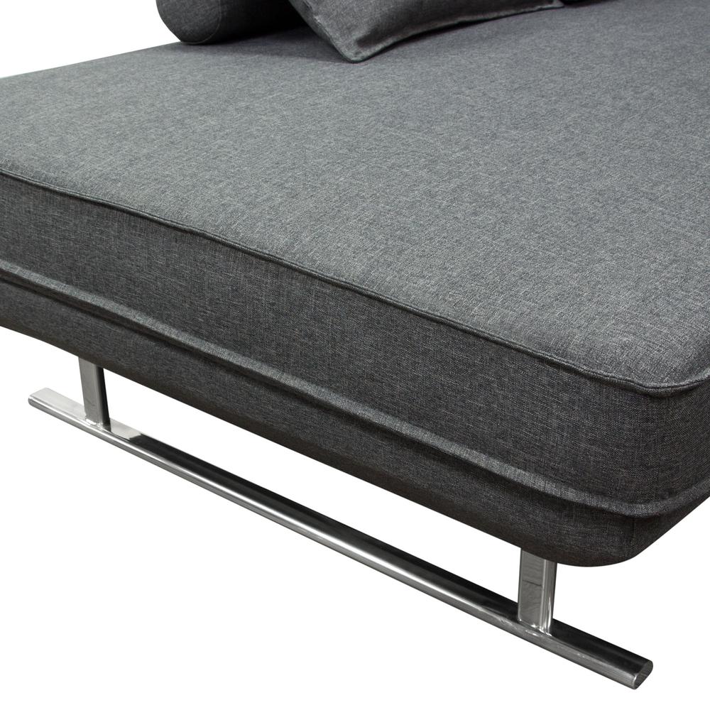 Dolce Lounge Seating Platform with Moveable Backrest Supports by Diamond Sofa - Grey Fabric. Picture 26
