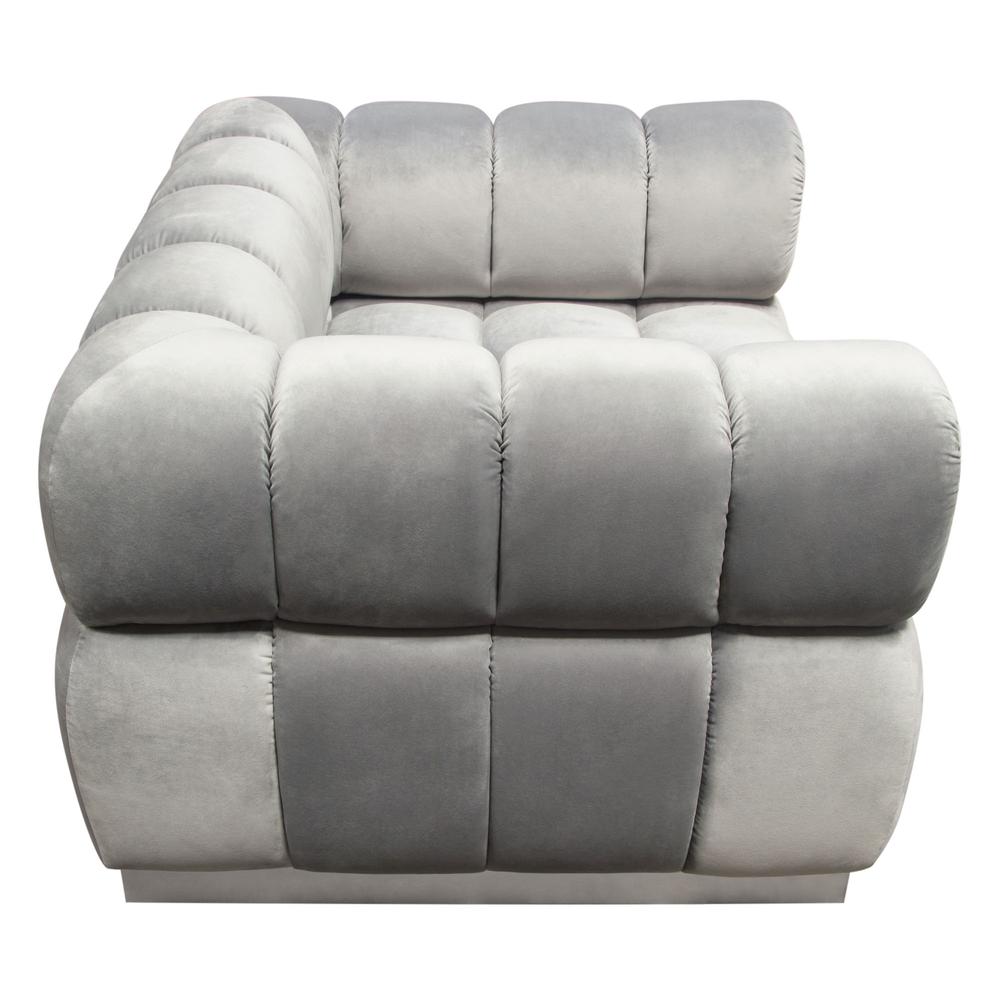 Image Low Profile Chair in Platinum Grey Velvet w/ Brushed Silver Base by Diamond Sofa. Picture 19