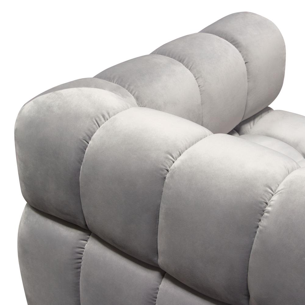 Image Low Profile Chair in Platinum Grey Velvet w/ Brushed Silver Base by Diamond Sofa. Picture 21