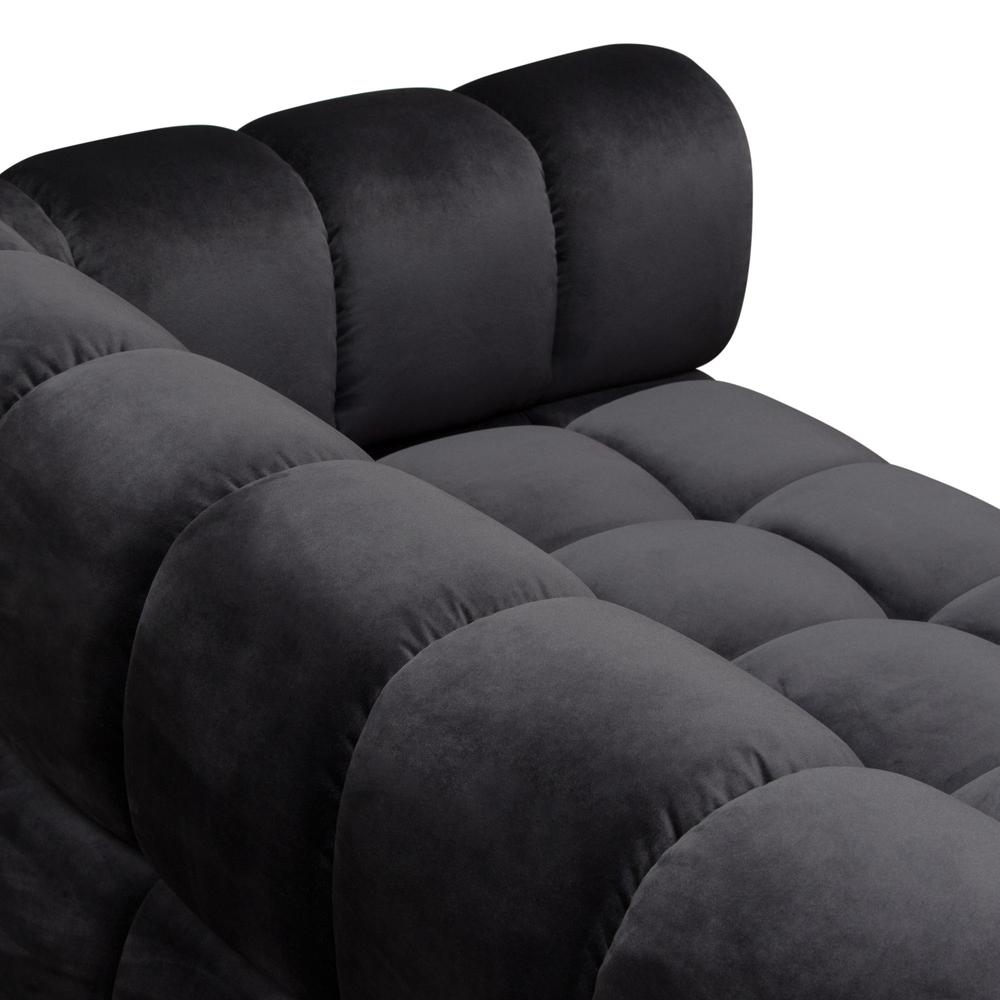 Image Low Profile Sofa in Black Velvet w/ Brushed Gold Base by Diamond Sofa. Picture 22