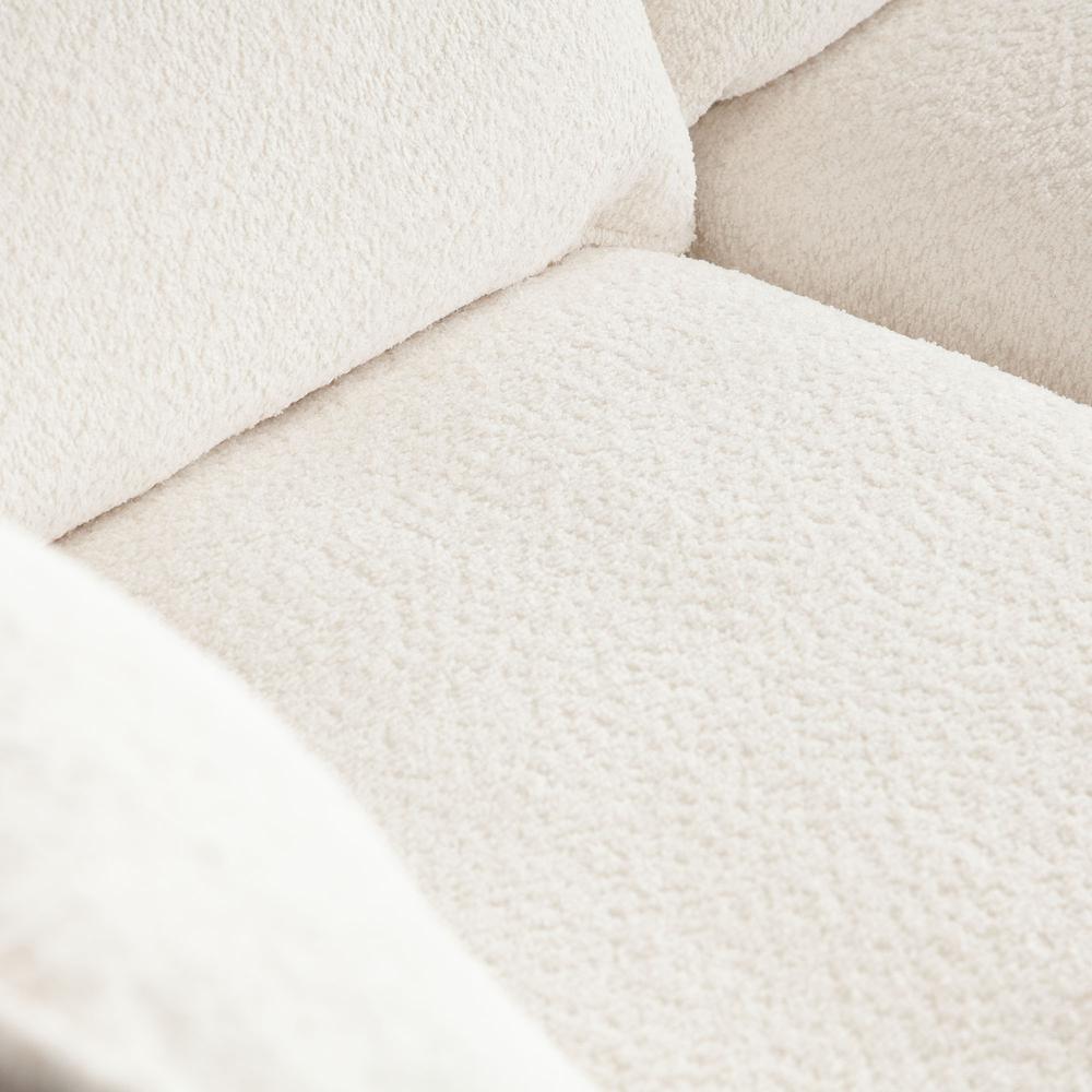 Ivy 3-Piece Modular Sofa in White Faux Shearling by Diamond Sofa. Picture 20