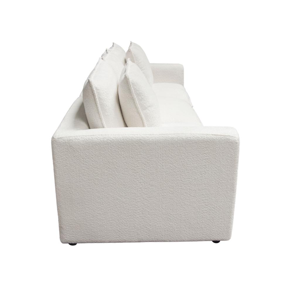 Ivy 3-Piece Modular Sofa in White Faux Shearling by Diamond Sofa. Picture 21