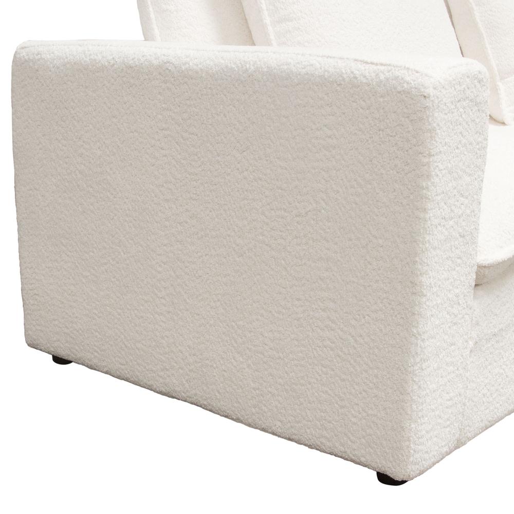 Ivy 3-Piece Modular Sofa in White Faux Shearling by Diamond Sofa. Picture 23