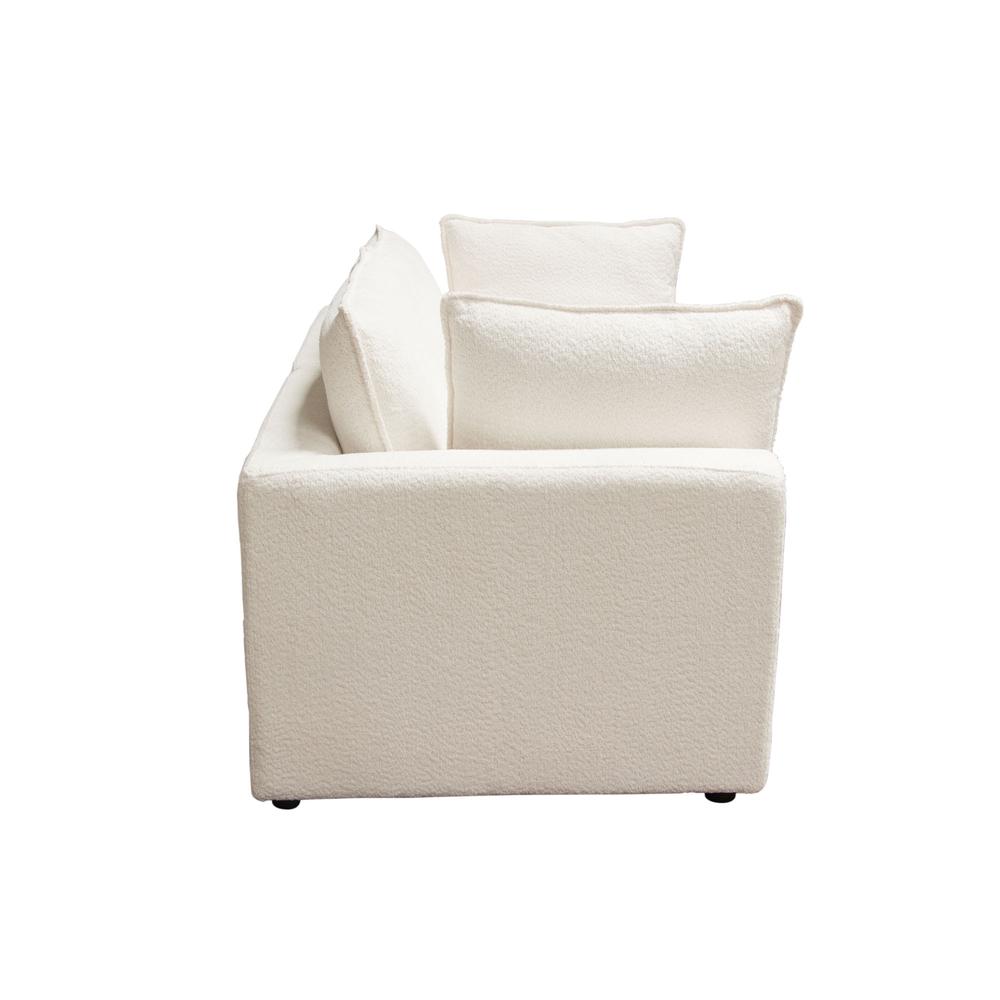 Ivy 2-Piece Modular Sofa in White Faux Shearling by Diamond Sofa. Picture 18