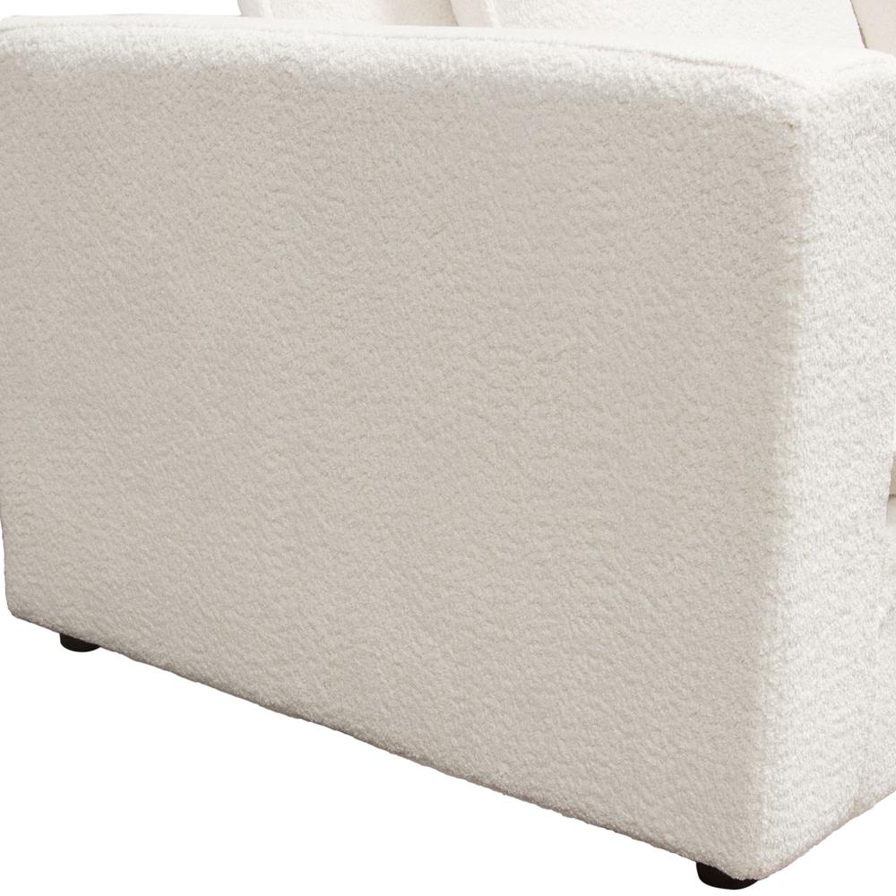 Ivy Armless Chair in White Faux Shearling by Diamond Sofa. Picture 20