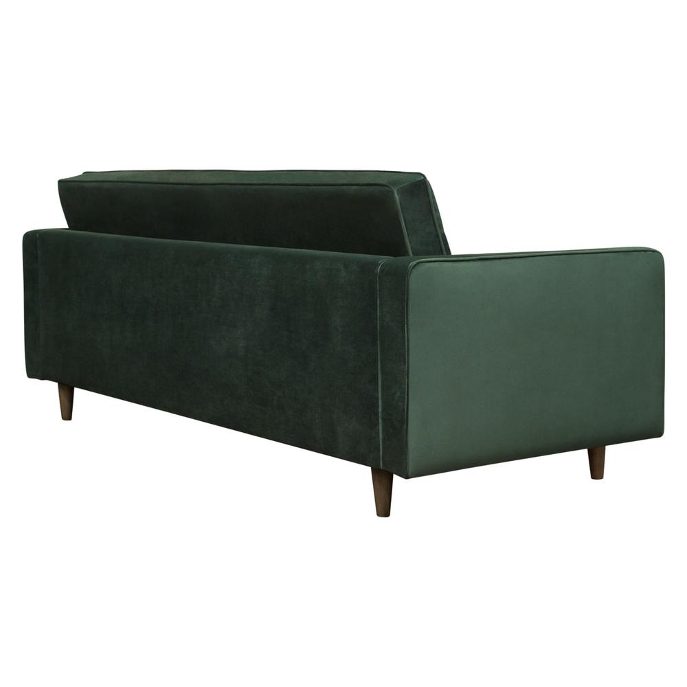 Juniper Tufted Sofa in Hunter Green Velvet with (2) Bolster Pillows. Picture 15