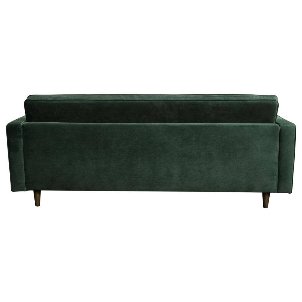 Juniper Tufted Sofa in Hunter Green Velvet with (2) Bolster Pillows. Picture 17