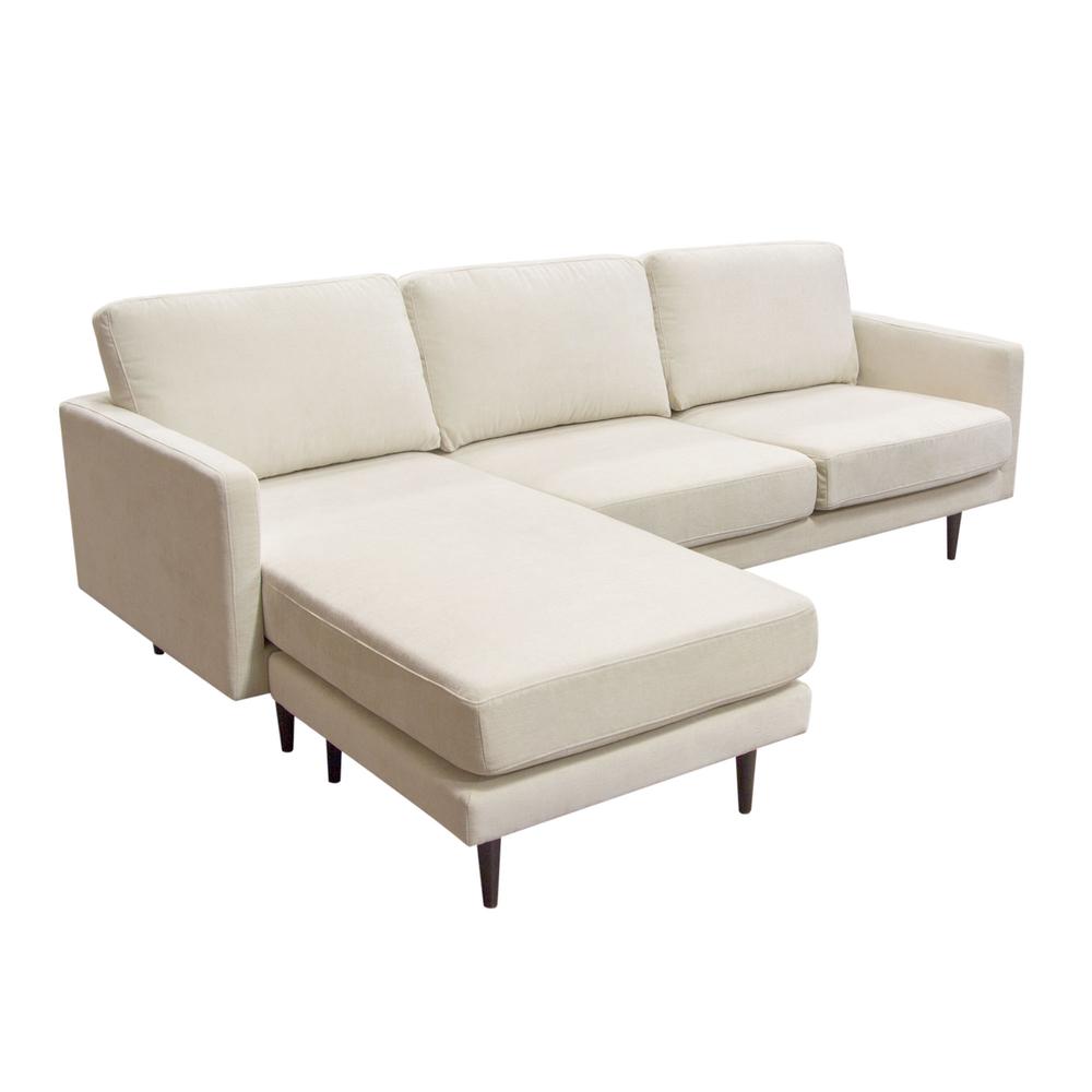 Kelsey Reversible Chaise Sectional in Cream Fabric by Diamond Sofa. Picture 29