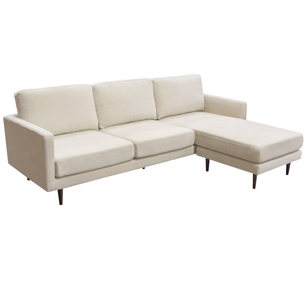 Kelsey Reversible Chaise Sectional in Cream Fabric by Diamond Sofa. Picture 32